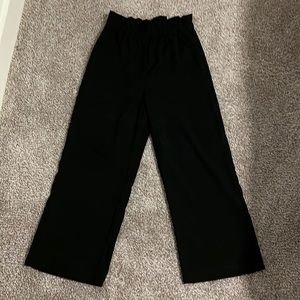 Elastic High Waisted Ruffle Pants